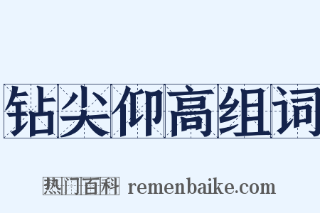 钻尖仰高组词是什么意思的图片